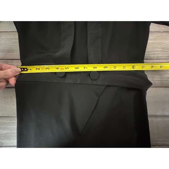 NWOT Diane Von Furstenberg Plunge Jumpsuit with‎ Satin Trim and Sash Belt Size 2 - Picture 10 of 16